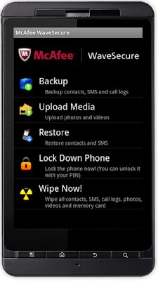 McAfee WaveSecure - Complete mobile security service for your Google Android, BlackBerry, Symbian and Microsoft Windows Mobile
