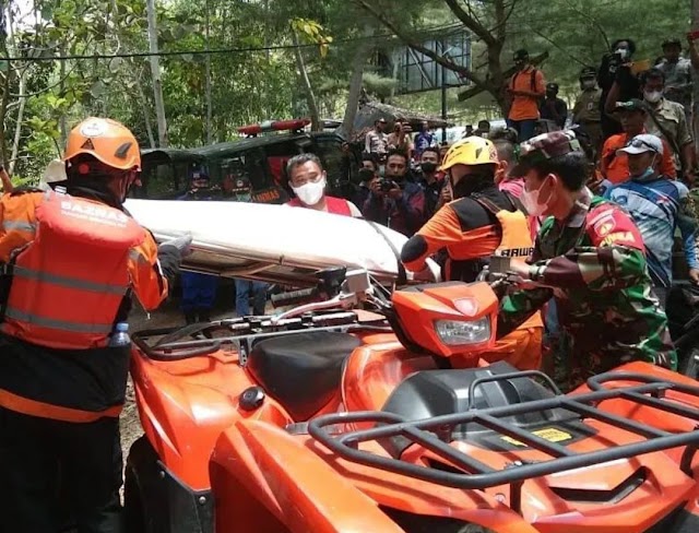 Dua Hari Pencarian Korban Yang Terpeleset Pada Saat Memancing Ditemukan Dalam Keadaan Meninggal Dunia 