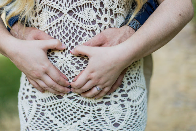 Utah Couples Photographer | Couple at Memory Grove Park pregnancy announcement.