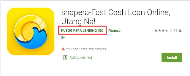 snapera-Fast Cash Loan Online, Utang Na! (Online Lending App)