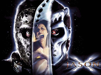 photo poster wallpaper. Movie poster wallpaper of horror film jason x