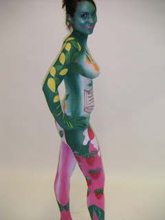 Human Body Art - Girl Dressed in Painting