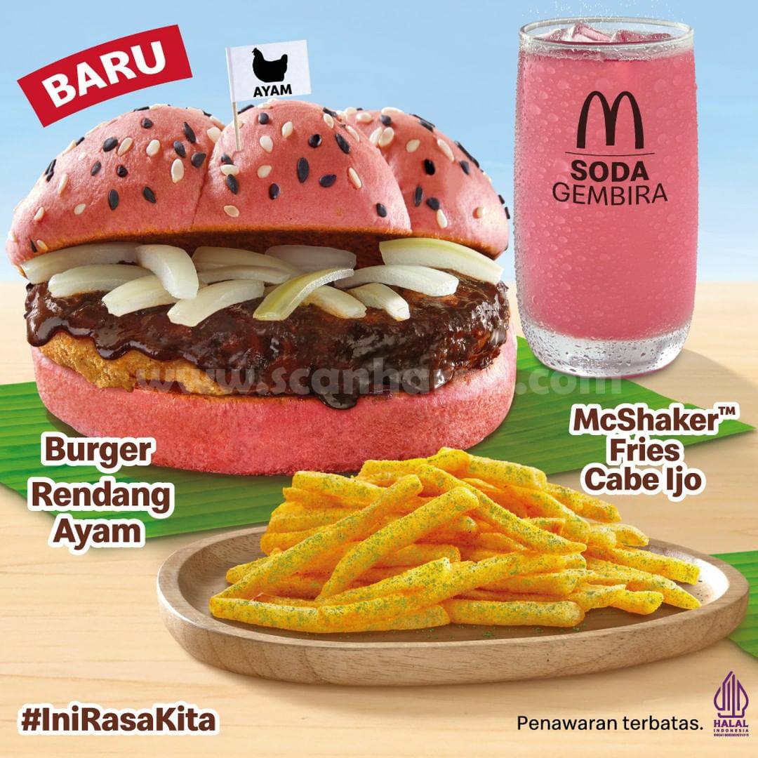 MCDONALDS BURGER RENDANG & McShaker Fries Cabe Ijo