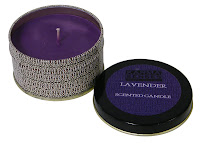 100% Natural Soy Candle in Decorative Tin - Lavender Scent