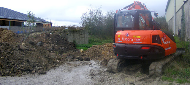 A digger on a farm, Indre et Loire, France. Photographed by Susan Walter. Tour the Loire Valley with a classic car and a private guide.