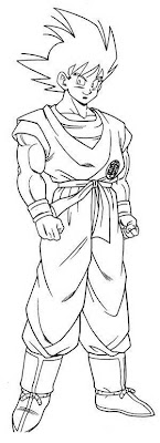 Goku para colorear