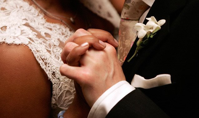 Black Women White Man Interracial Wedding Ceremony