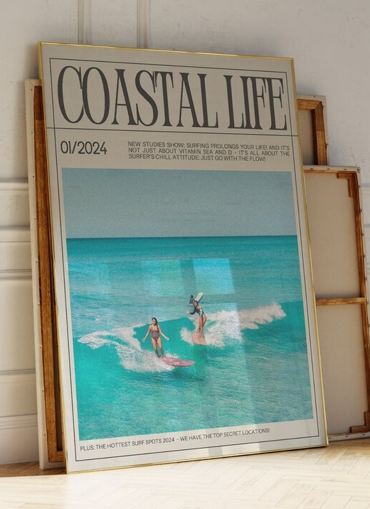 Coastal Magazine Cover Prints on Demand