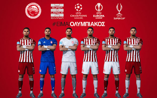 Olympiacos F.C. 2021-2022 Kits For eFootball PES 2021