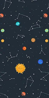 Papel De Parede Do Espaço para Celular Planetas Sol Estrelas