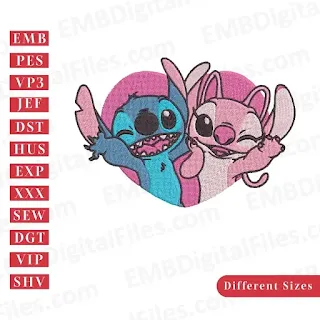 Lilo and Stitch Embroidery Files, PES, DST