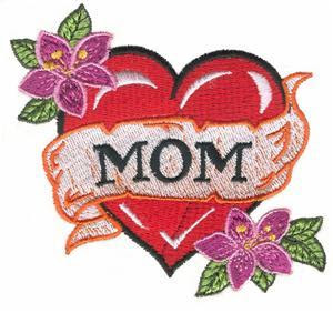 Love Mom Heart Tattoo Design