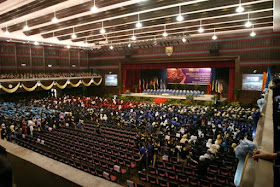 The overview of half of Dewan Tunku Canselor from the second floor.