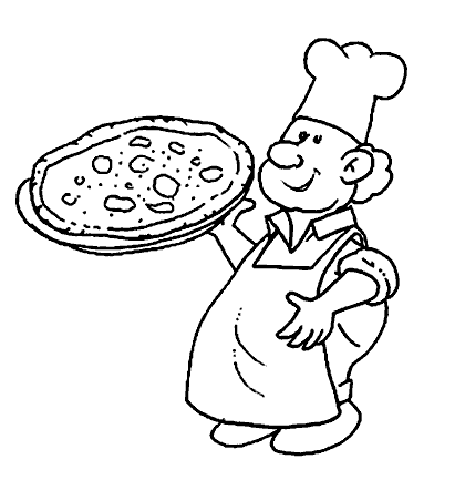 Cook for coloring Cook for coloring Categories Black and White Drawings 