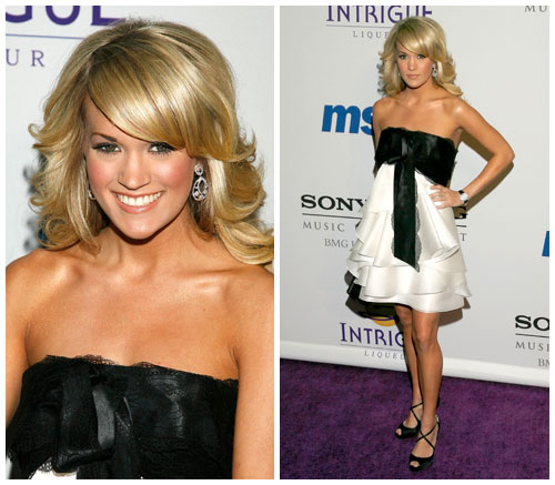 carrie underwood short haircut. 2010 long blonde hair color