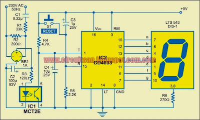 Mains Interruption Counter Circuit Diagram 