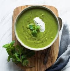 Pea and mint soup