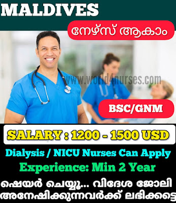 Required Nurses for Tertiary Care Hospital in Maldives