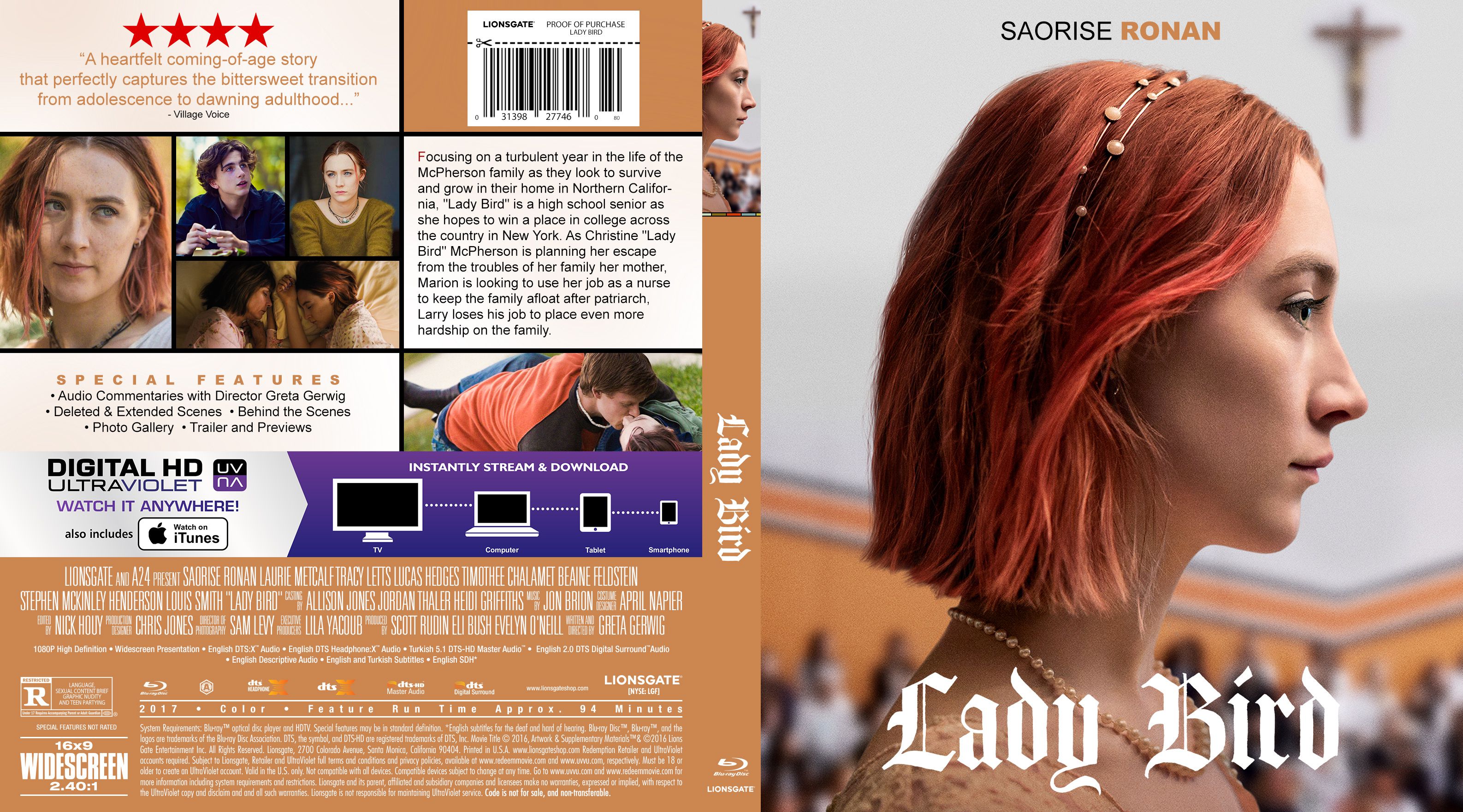 Lady Bird Bluray Cover - Cover Addict - DVD, Bluray Covers 