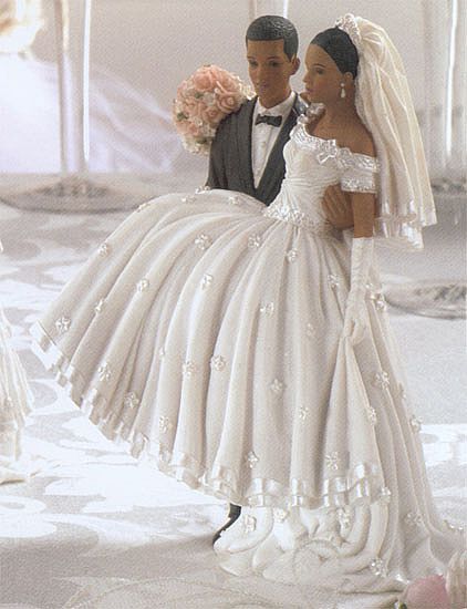 black wedding cake toppers