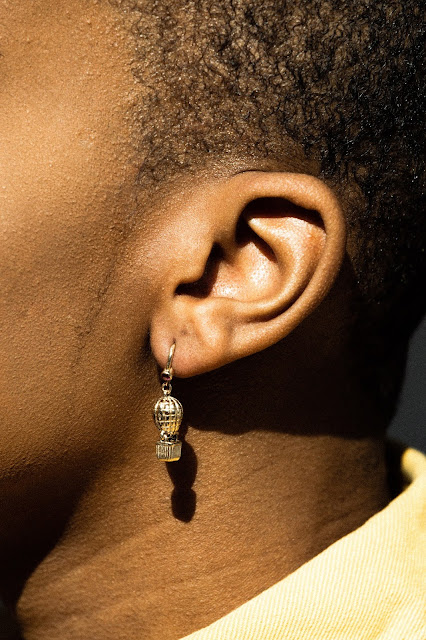 earring in ear:Photo by Anna Elizabeth on Unsplash