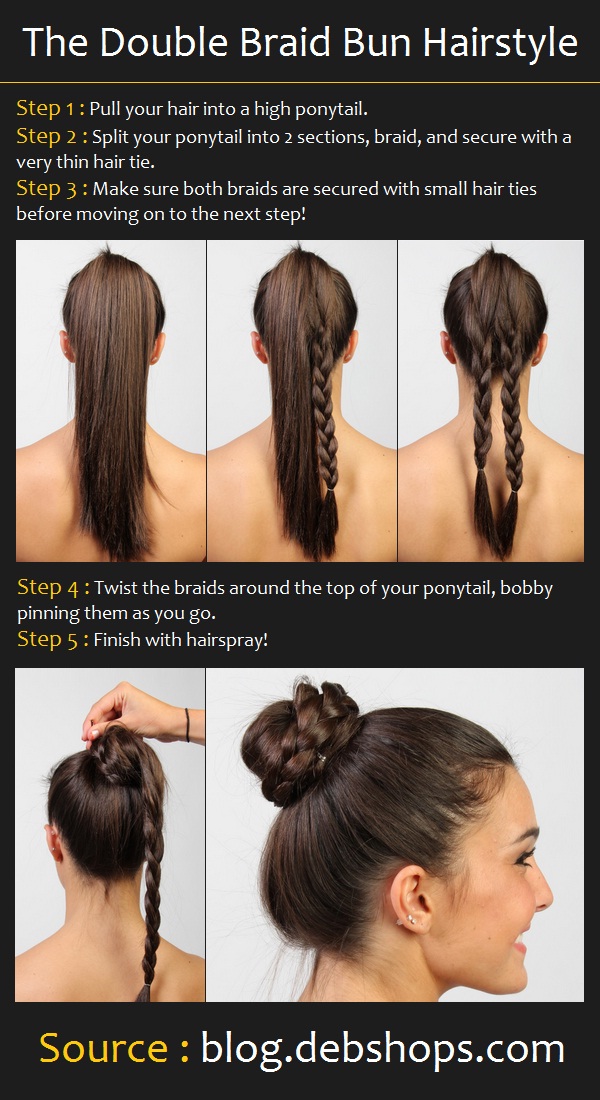 bun Beauty Bun hair tutorial Double Tutorials: Tutorial Braid thin Hair