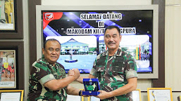 Kunjungan Kerja Kapuskesad di Sambut Pangdam XII/Tpr Mayjen TNI Sulaiman Agusto, S.I.P., M.M
