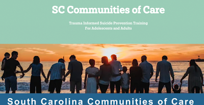 SC Communities of Care Trauma Informed Suicide Prevention training banner ad