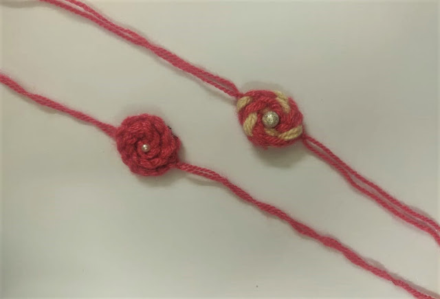 Wool colorful beautiful Rakhi