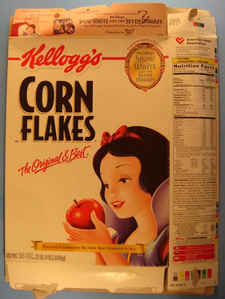 Filmic Light - Snow White Archive: Kellogg's Cereal Box and