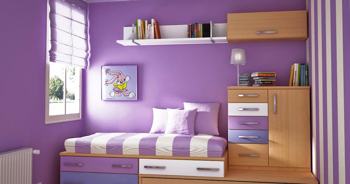 Contoh kombinasi cat warna ungu untuk kamar Minima 