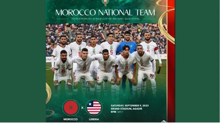 مشاهدة مباراة المغرب ضد ليبيريا مجانا بث مباشر فياقصائيات كأس افريقيا للأمم 2023