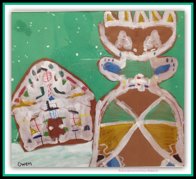 Early Elementary Seasonal Gingerbread Paintings via RainbowsWithinReach