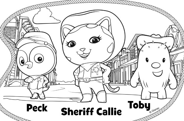 Belajar Mewarnai Gambar Kartun Sheriff Callie's Wild West 