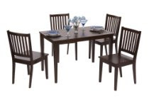 5 Piece Shaker Dining Set, Espresso