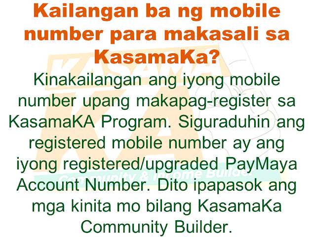 Do you know someone who is struggling financially?   Or someone who is having difficulty in paying their rents, mortgage, and bills. Do you wish you can do something but you are also in a similar situation? Do you know that you can help them loan the money they need and earn for yourself at the same time? Good thing there is a way where you won't be resorting to just any kind of lending system such as "5-6", a scheme that usually fries you by your own oil by collecting high-interest rate.   Advertisement       Sponsored Links         With this necessity in mind, a group of companies has started a new lending system that will help every Filipino solve their financial crisis and just by referring anyone to avail the loan, you can also earn.    KasamaKA is a community and an income builder program where every member may refer an applicant to avail any of their products like a loan, insurance, investment, savings, payments, layaway, etc.  Anyone get to earn up to P300 for every booked or released loan or any financial services availed by their referral.    This program is open to all Filipino who wants to be a Community Builder and to earn more.    There are two ways to join.    A. Sign-up through their website    Sign-up to www.kasamaka.com and give these detils:  -full name  -date of birth  -nationality  -present address  -source of income  -mobile number    B. Sign-up via text message    Text REG <Space><First Name>/<Last Name>/<Date of Birth, MMDDYYYY>/<Address> and send to 29292  You will get a Builder ID Code via text message if you are successfully signed up. You may already refer your friends to apply for loans and other financial services in lendr.com.ph using this Builder ID.  Lendr is an end-to-end loans origination and loans management platform that you can access via your desktop or mobile device.  Lendr utilizes industry-grade and award-winning mobile technology platform in applying and processing any type of loan. This frictionless innovative solution enables and empowers Smart, Sun TalkNText, Globe, TM and other mobile network subscribers to have a one-stop loans shop showing all loan offers of all participating banks for faster, more convenient, dynamic, secure and engaging loan application experience.  As a partner of KasamaKA program, Lendr works with different banks and financial institutions to deliver its services to Filipino people         Earnings from your referral will be credited to your PayMaya account.      To register, you must have an active and working mobile number.                  A KasamaKA builder may also apply for loans and other financial services.                KasamaKA  is built as a support to the government goal to pursue National Strategy for Financial Inclusion. Its objective is to cater the Filipinos into experiencing the presence of alternative financial service. It is also a way to disseminate financial awareness among Filipino families, keeping them away from abusive lending practices such as "5-6".      READ MORE:   List of Philippine Embassies And Consulates Around The World    Deployment Ban In Kuwait To Be Lifted Only If OFWs Are 100% Protected —Cayetano    Why OFWs From Kuwait Afraid Of Coming Home?   How to Avail Auto, Salary And Home Loan From Union Bank