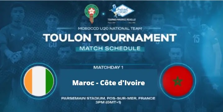 موعد مباراة المغرب و الكوتديفوار مباشر والقنوات الناقلة في دوري تولون ومنتخب أقل من 20 سنة