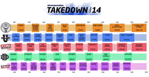 Takedown 2014 Schedule