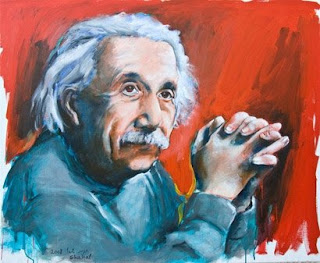 Albert Einstein painting by Hagit Shahal