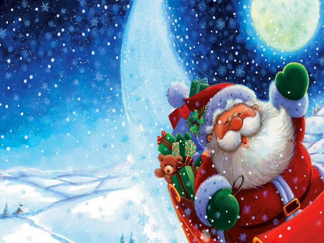 Free Merry Christmas Santa Claus HD Wallpapers for iPad