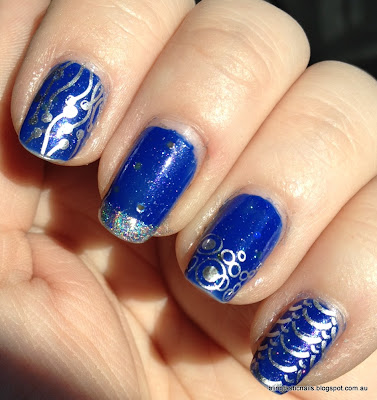 Ulta3 Blue Marlin with China Glaze Millennium stamping