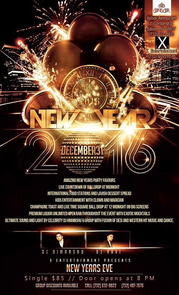  new year event in edison