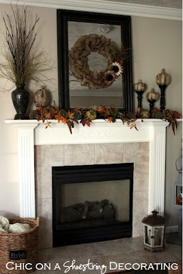 Burlap Mantel