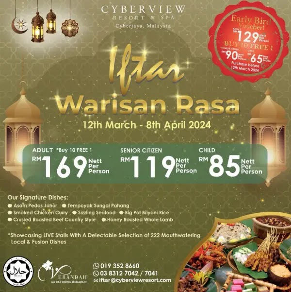Harga Buffet Ramadhan di Cyberview Resort and Spa