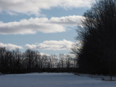 winter clouds and blue sky