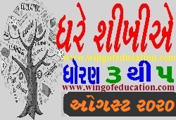 Std-3 To 5 Ghare Shikhie Phase-3 August-2020 Home Learning Materials By GCERT Gandhinagar - www.wingofeducation.com