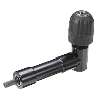 Right Angle Bend Extension Drill Adapter Electric Hex Shank Keyless Chuck Tool hown - store