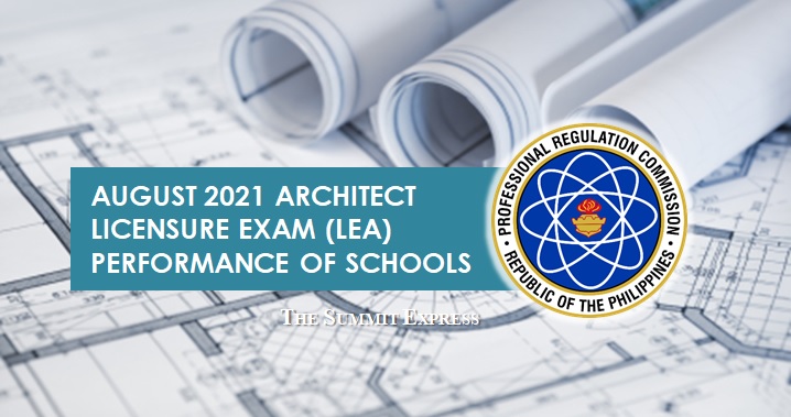 August 2021 Architect board exam LEA result: performance of schools