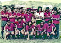 DEPORTIVO INDEPENDIENTE MEDELLÍN - Medellín, Colombia - Temporada 1974 - Pacho García, Jorge Gallego, Cadavid, Norberto Molina, Carusso y Raúl Marín; Calle, Keurikián, Tolizano, Ponciano Castro y Antonio Ríos - 7º clasificado en el Campeonato de Colombia