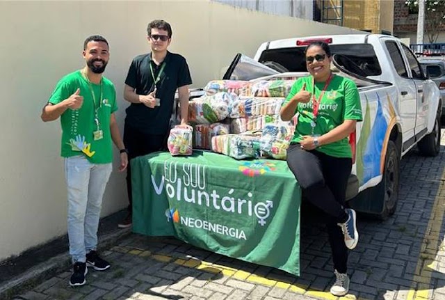 Programa de Voluntariado da Neoenergia doa mais de 65 kg de alimentos a entidade de Santa Cruz do Capibaribe